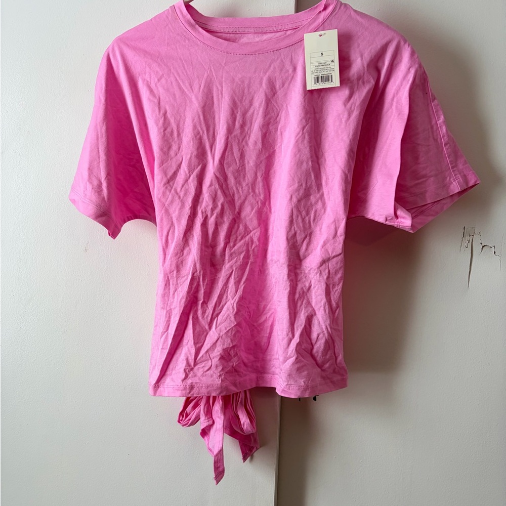 Pink Tie-Back T-Shirt
